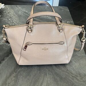 COACH 79997 Prairie Satchel/ Crossbody Beige Pebbled Leather/ Goldtone